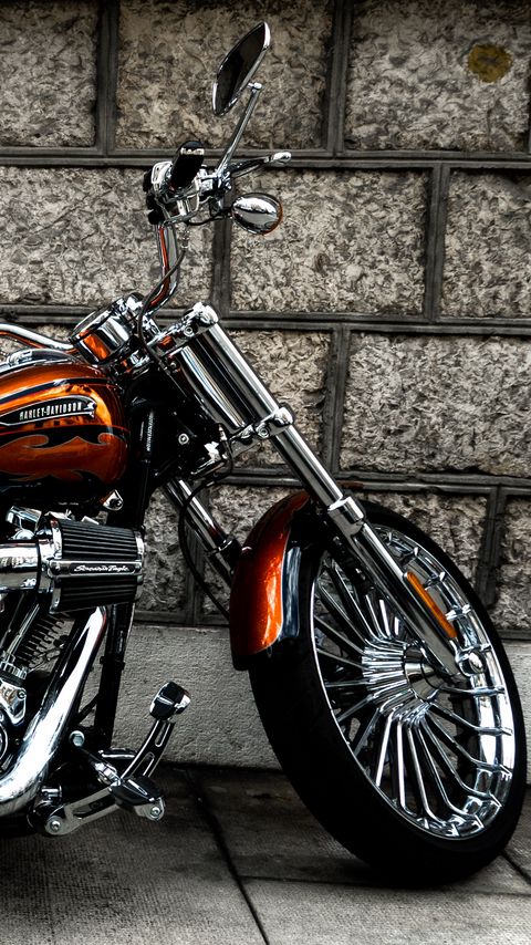 480x854 Wallpaper motorcycle, bike, side view, wheel