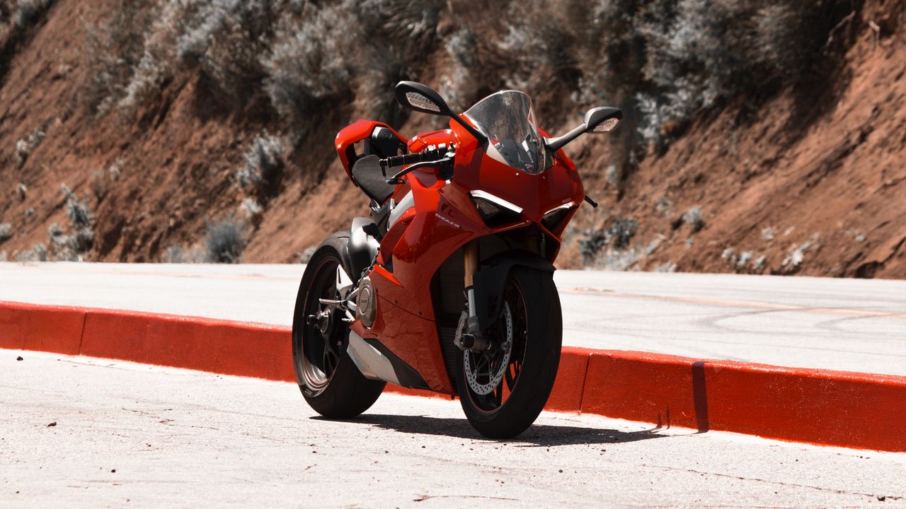 Wallpaper motorcycle, bike, sport bike, red