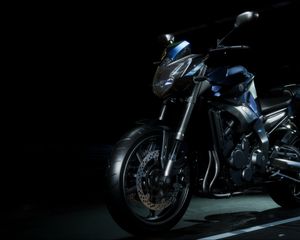 Preview wallpaper motorcycle, bike, sports, side view, dark