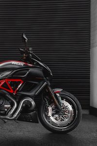 Preview wallpaper motorcycle, bike, sports, black, side view, power