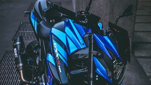 Preview wallpaper motorcycle, bike, sports, black, blue
