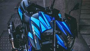 Preview wallpaper motorcycle, bike, sports, black, blue