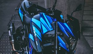 Preview wallpaper motorcycle, bike, sports, black, blue
