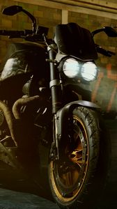 Preview wallpaper motorcycle, bike, wheel, steering wheel