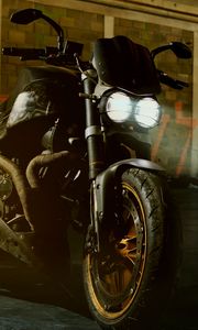 Preview wallpaper motorcycle, bike, wheel, steering wheel