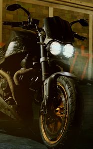 Preview wallpaper motorcycle, bike, wheel, steering wheel