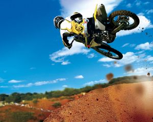 Preview wallpaper motorcycle, extreme, racer, trick, back