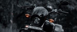 Preview wallpaper motorcycle, front view, bike, bw, headlight