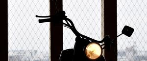 Preview wallpaper motorcycle, front view, headlight, light