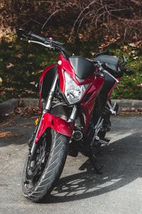 Preview wallpaper motorcycle, front view, red, wheel