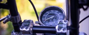 Preview wallpaper motorcycle, handle bar, speedometer, blur