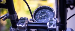 Preview wallpaper motorcycle, handle bar, speedometer, blur