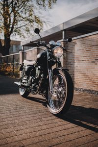 Preview wallpaper motorcycle, headlight, black, street