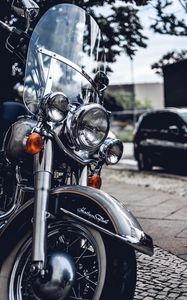 Preview wallpaper motorcycle, headlight, front view