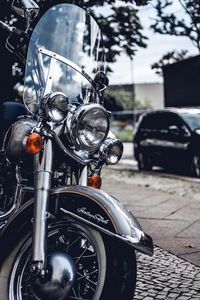 Preview wallpaper motorcycle, headlight, front view