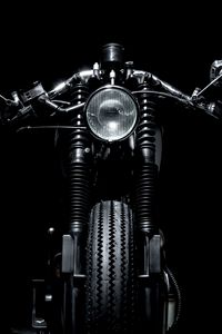 Preview wallpaper motorcycle, headlight, tire, bw
