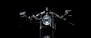 Preview wallpaper motorcycle, headlight, tire, bw