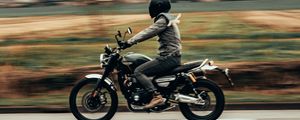 Preview wallpaper motorcycle, helmet, movement