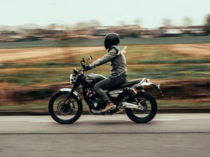 Preview wallpaper motorcycle, helmet, movement