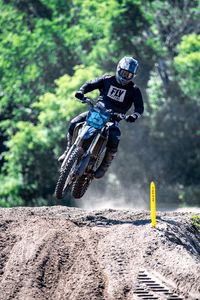 Preview wallpaper motorcycle, jump, trick, moto