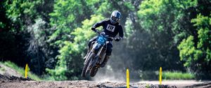 Preview wallpaper motorcycle, jump, trick, moto