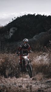 Preview wallpaper motorcycle, motorcyclist, cross, bike