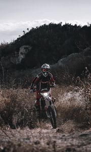 Preview wallpaper motorcycle, motorcyclist, cross, bike