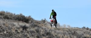 Preview wallpaper motorcycle, motorcyclist, cross, enduro