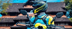 Preview wallpaper motorcycle, motorcyclist, helmet, equipment