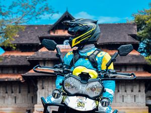 Preview wallpaper motorcycle, motorcyclist, helmet, equipment