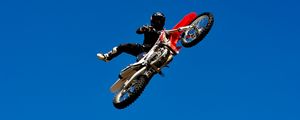 Preview wallpaper motorcycle, motorcyclist, jump, extreme, cross