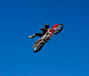 Preview wallpaper motorcycle, motorcyclist, jump, extreme, cross