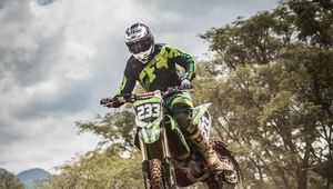 Preview wallpaper motorcycle, motorcyclist, jump, cross, extreme