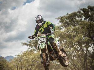 Preview wallpaper motorcycle, motorcyclist, jump, cross, extreme