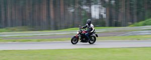Preview wallpaper motorcycle, motorcyclist, speed, road, blur, moto