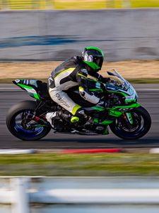 Preview wallpaper motorcycle, motorcyclist, speed, motorcycle racing