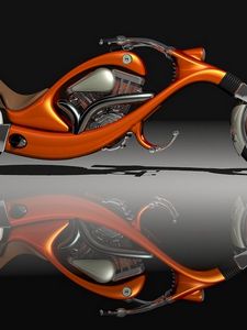 Preview wallpaper motorcycle, orange, stylish