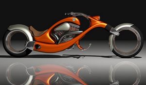 Preview wallpaper motorcycle, orange, stylish
