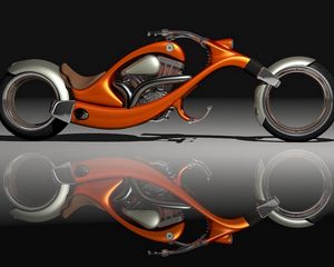 Preview wallpaper motorcycle, orange, stylish