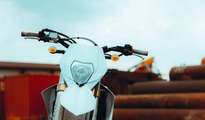 Preview wallpaper motorcycle, retro, steering wheel