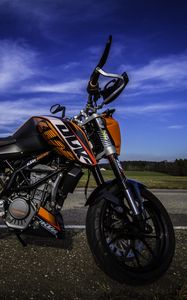 Preview wallpaper motorcycle, road, side view, asphalt