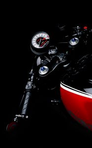 Preview wallpaper motorcycle, speedometer, rudder, steering