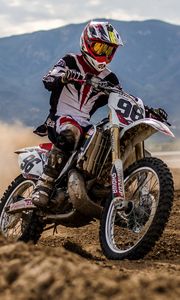 Preview wallpaper motorcycle, sports, race, dust