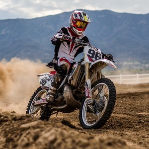 Preview wallpaper motorcycle, sports, race, dust