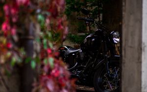 Preview wallpaper motorcycle, steering wheel, black