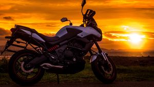 Preview wallpaper motorcycle, sunset, style