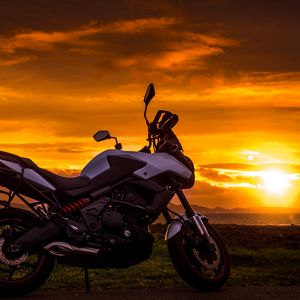 Preview wallpaper motorcycle, sunset, style