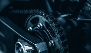 Preview wallpaper motorcycle, wheel, chain, mechanism