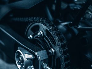 Preview wallpaper motorcycle, wheel, chain, mechanism