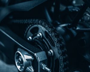 Preview wallpaper motorcycle, wheel, chain, mechanism